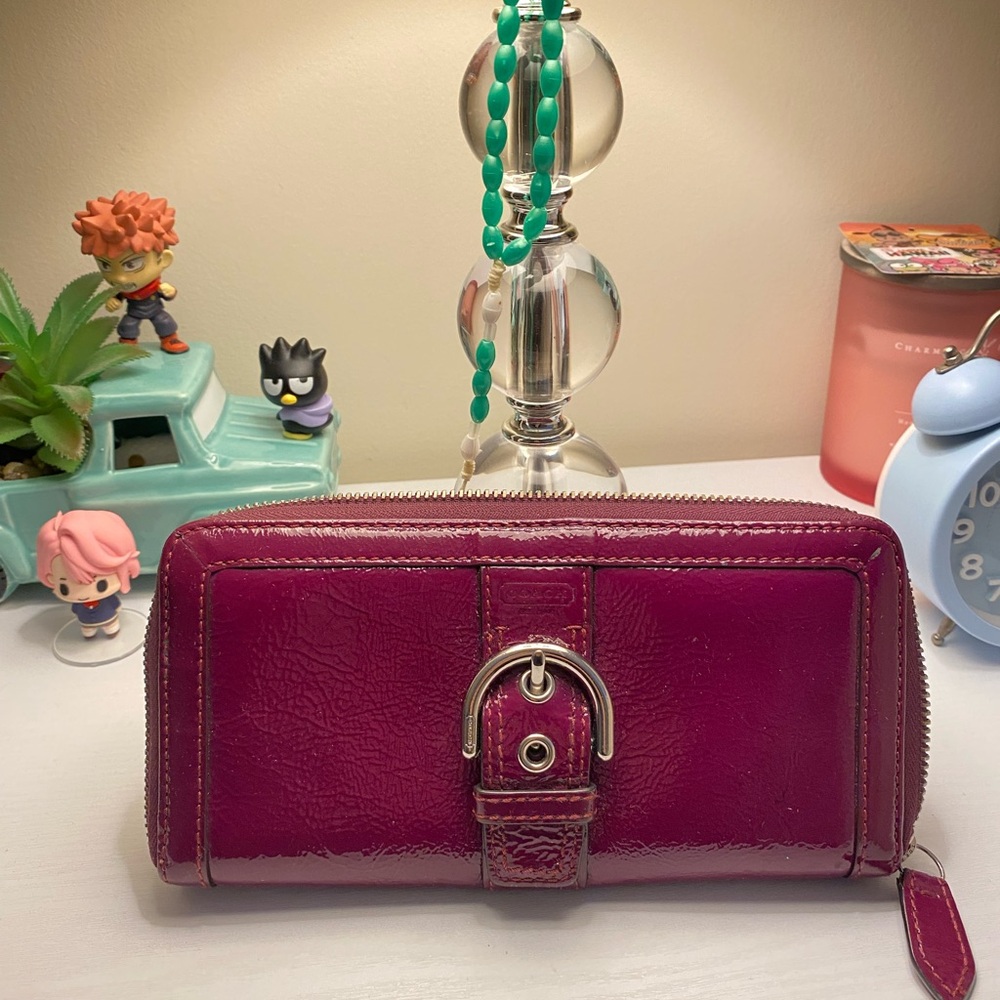 Coach Soho Burgundy Leather Wallet